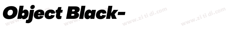 Object Black字体转换